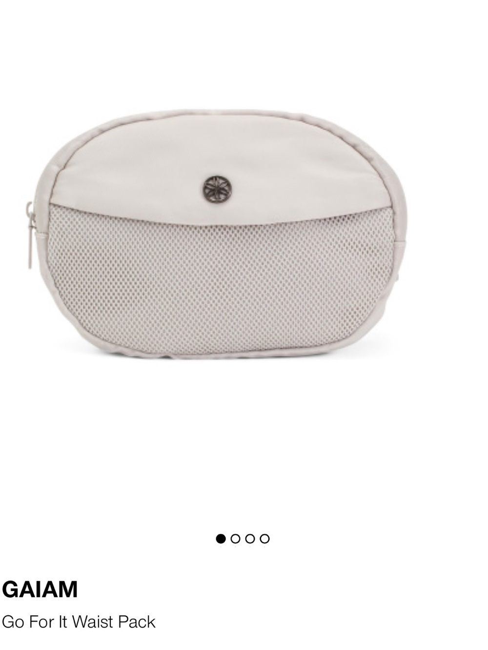 GAIAM Oval Mesh Front Crossbody Pack — Light Neutral